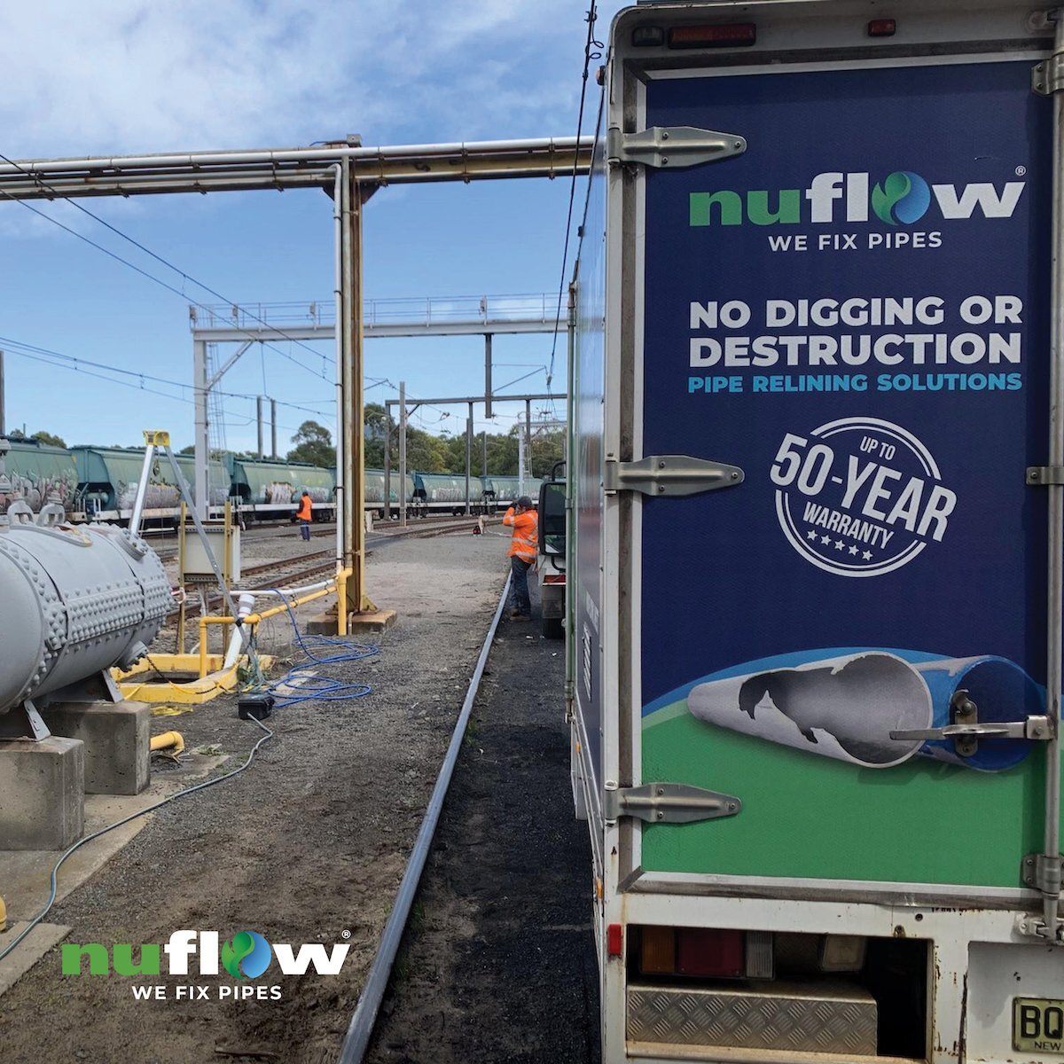 pipe relining under railway tracks backed by a solid warranty