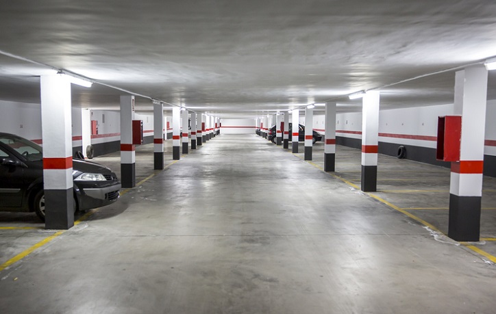 imagine the difficulty of underground pipe repair in this parking garage