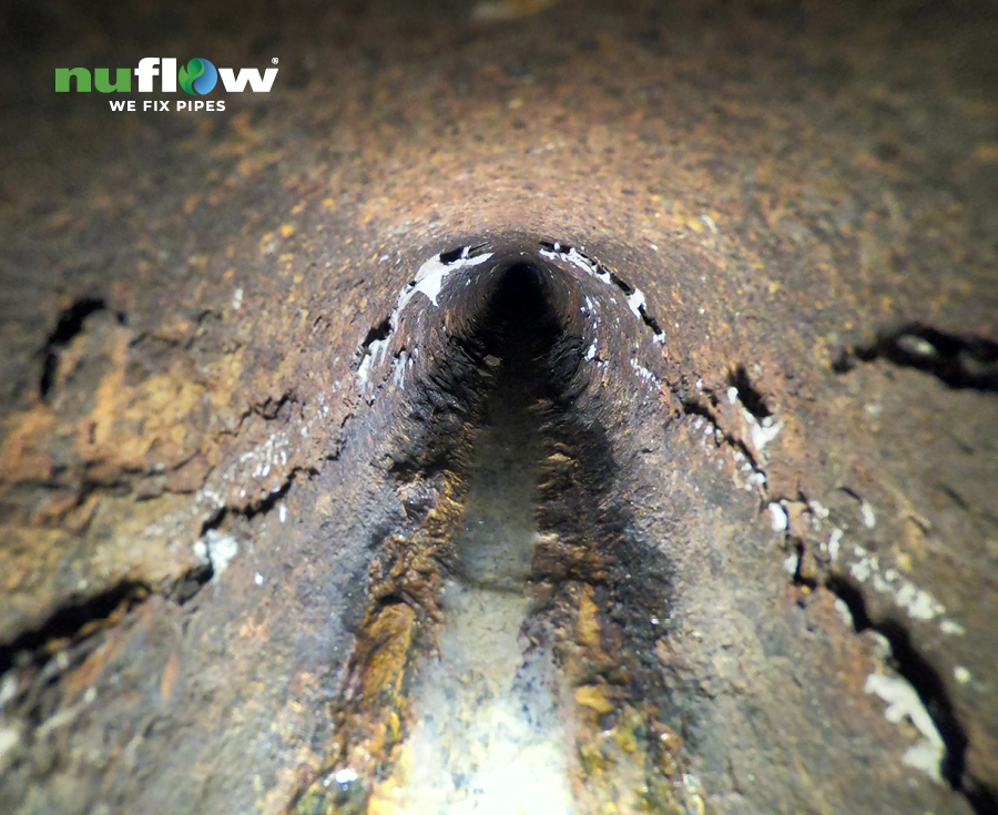 Corroded copper pipes found in water leak detection
