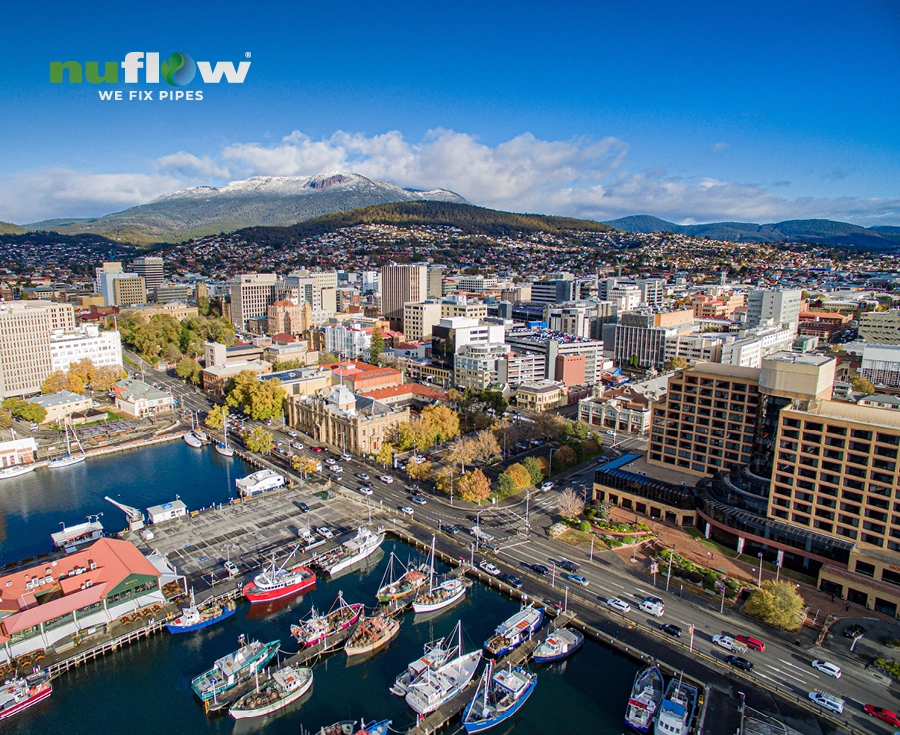 Hobart waterfront and CBD